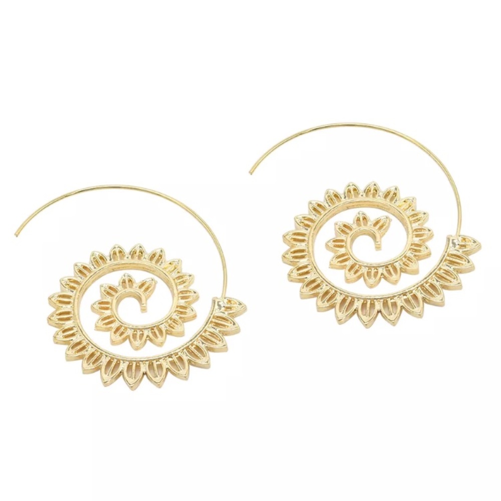Boho Hoop Earrings - Picture 2 of 2